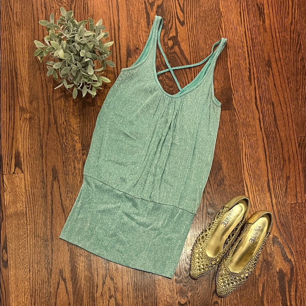 Y2K Sparkly Green Top!